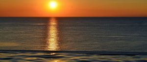Sunset over the sea near San Antonio Ibiza