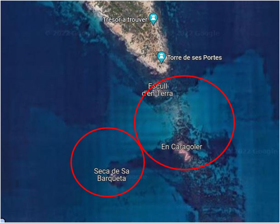 Zonas de riesgo para navegar en Ibiza: Los Freus y Sa Barqueta